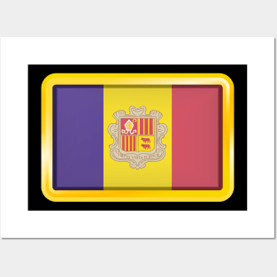 Country Flag of Andorra Posters and Art